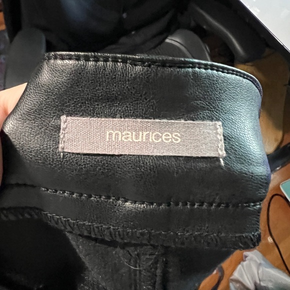 Maurices Size 16W Reg faux leather pants - Picture 4 of 4